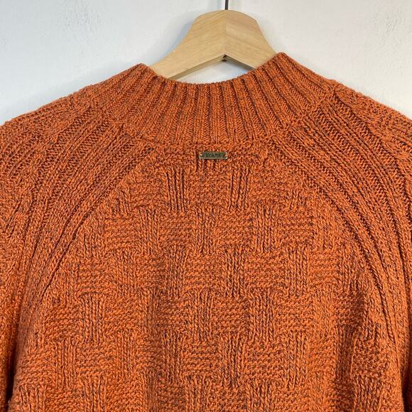 Prana Sky Meadow Chunky Knit mock Neck Cotton Blend Slouchy sweater womens S New - Picture 10 of 15